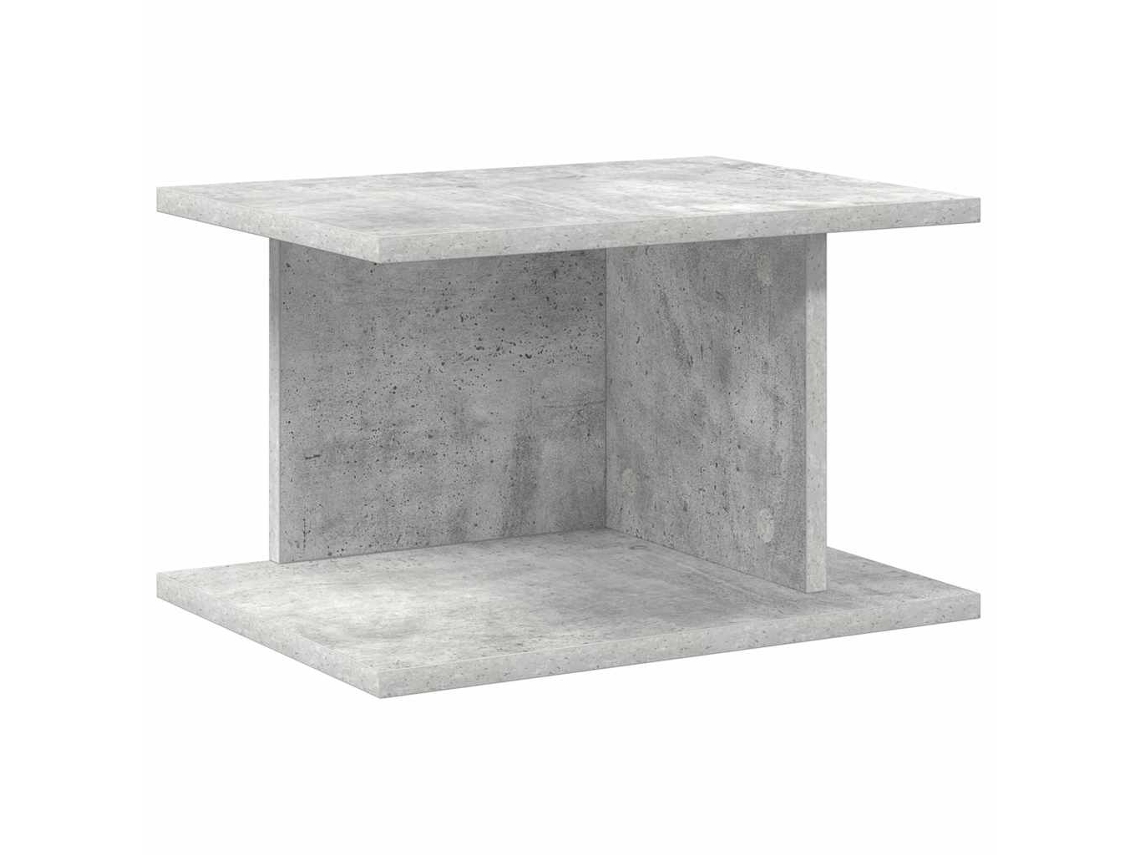 Mesa de Cabeceira Cinzento com Madeira Processada (40x30x25 cm)