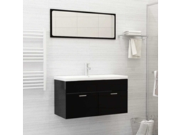 Vidaxl Lavatório Embutido C/ Torneira 91x39x18 Cm Cerâmica Branco