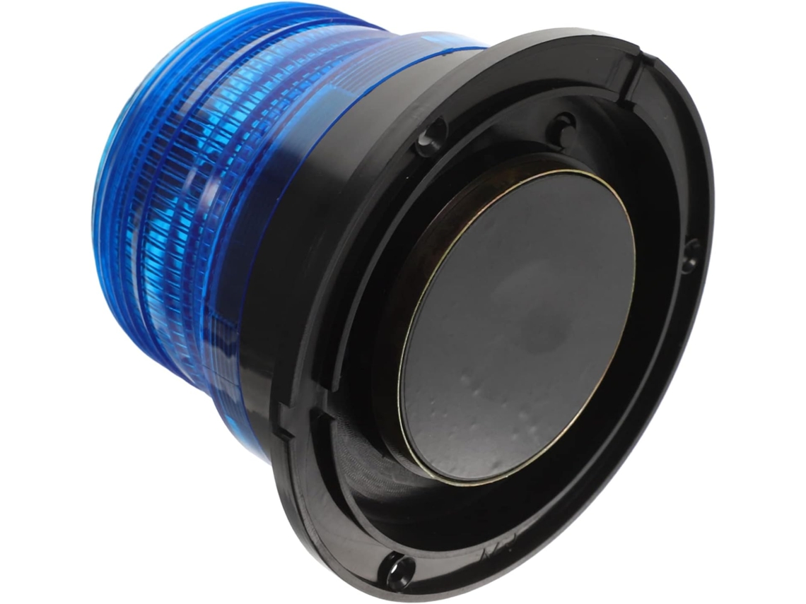 Luz Estroboscópica Solar Magnética Para Veículos, Azul, Com Amplo Ângulo De Visão E Estrobo Alta Intensidade Para
