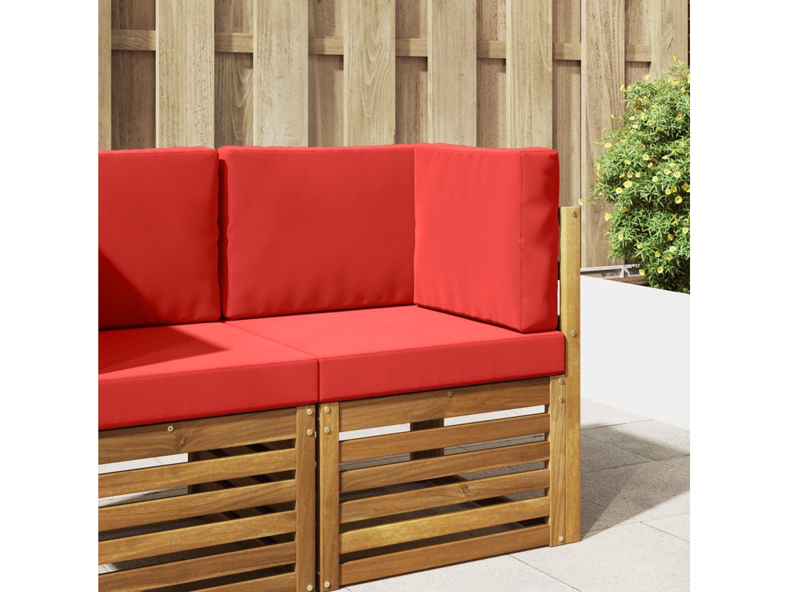 Vidaxl Almofada Para Sofá Externo Poliéster Vermelho 60 X 60 Cm