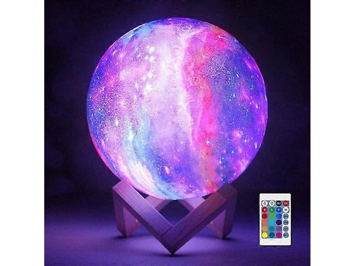 Luminária Noturna Infantil Moderna Em Formato De Lua Galáctica Com 16 Leds PENGDSJE
