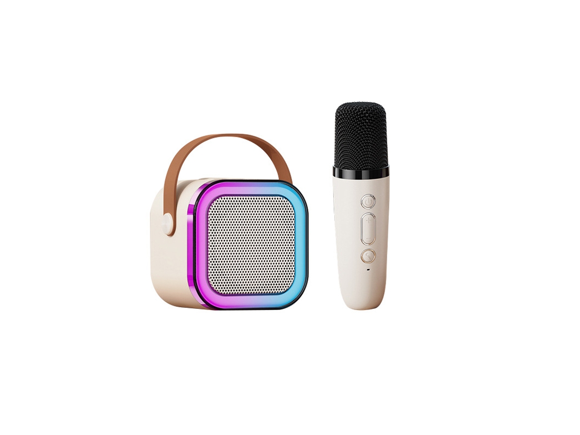 Mini Máquina De Karaokê Portátil K12, Caixa De Som Bluetooth Para Karaokê Para Crianças E Adultos, Branca. Aquaforge