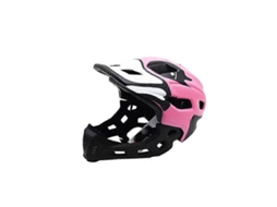 Capacete Infantil Removível Com Proteção Facial Completa: Capacete De Segurança Para Ciclismo, Skate E Patins - Equipamento Esportivo Infantil Rosa