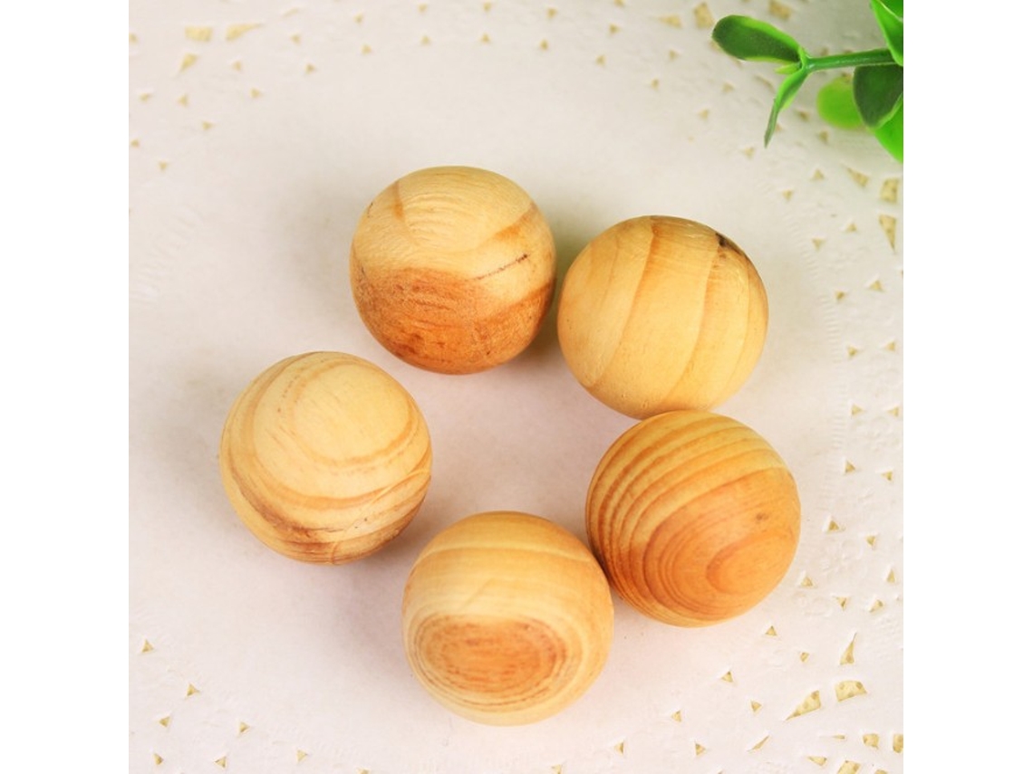 Bolas De Cedro Natural Repelente De Traças Para Guarda Roupa Bolas Anti Traças E Insetos Para Armazenamento De Roupas (10 Unid)
