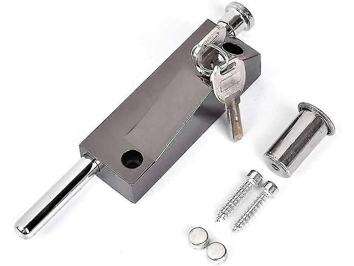 Fechadura Universal Reforçada para Portas de Garagem e Portões, para Uso Interno e Externo, na Cor Preta. TAISHENGDA