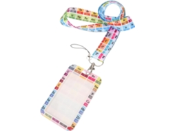 Lurelia Cordão Crachá Transparente Com Janela Transparente Em Metal E Poliéster Para Escritório E Escola