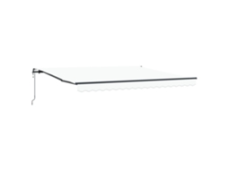 Conjunto 1 Toldo Retrátil Vidaxl Branco Tecido (400 × 350 Cm)
