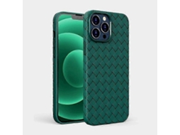 Capa Compatível Com Iphone 13 Pro, Com Design Texturizado Em Couro E Tecido, Feita Em Tpu. Design Ultrafino (iphone 13 Pro 6.1, Verde).