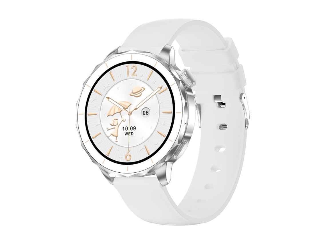 (prateado) Smartwatch Com Tela Amoled Redonda De 1,32 Polegadas, À Prova D'água E Com Chamadas Bluetooth.