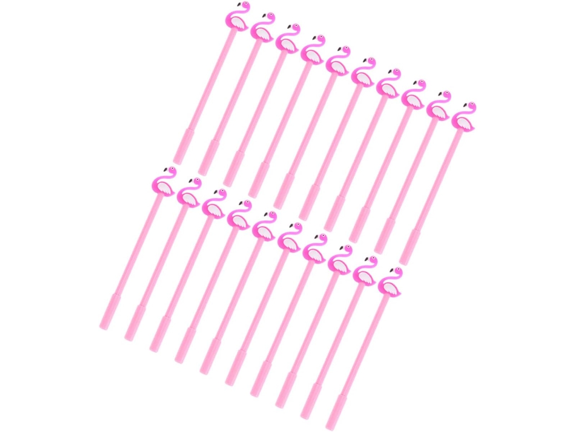 Conjunto De 20 Canetas Em Gel Flamingo Para Estudantes, Compactas E