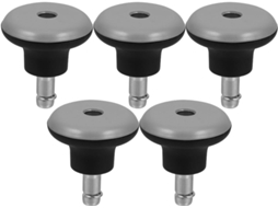 Rodízios Pu Marrom Para Cadeira De Mesa, Conjunto De 5 Peças, Tipo Fixo
