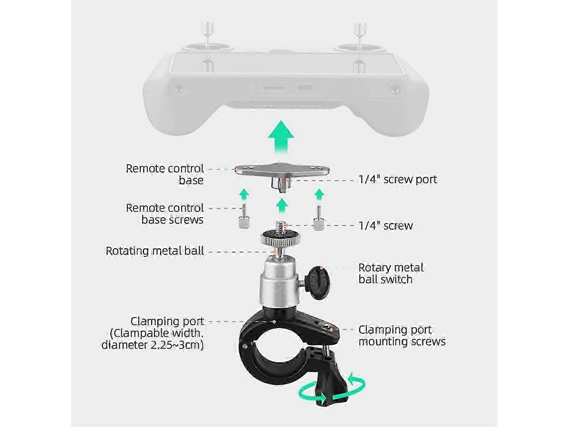 Suporte para bicicleta com controle remoto e suporte para celular para Mini 3 Rcvayotoy