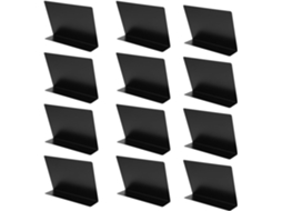 Conjunto De 12-mini Quadros Negros Multifuncionais Plástico Para Escrever Mensagens E Exibir Preços Em Lojas Ou
