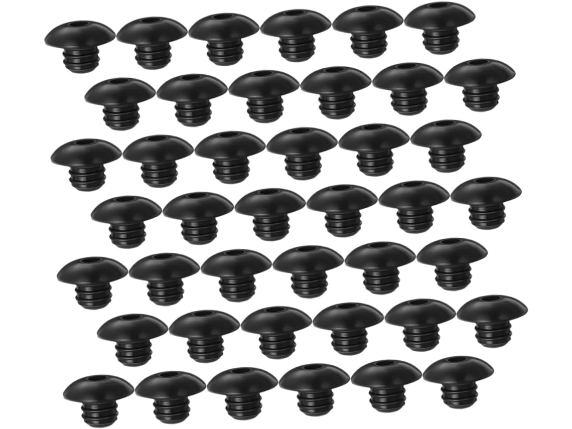 Tampões De Silicone Preto Antiderrapantes Para Ganchos Painel Perfurad