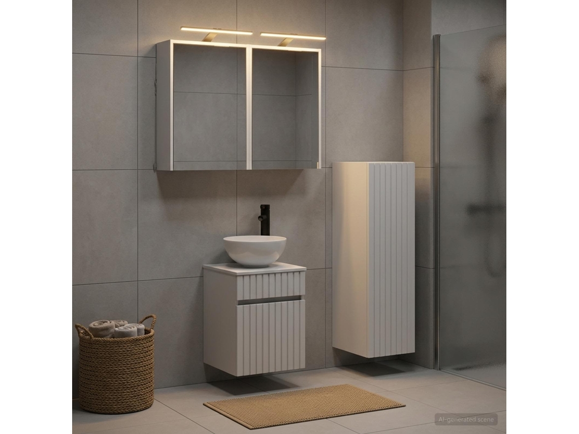 Vidaxl Conjunto De Móveis Para Banheiro 4 Pcs Branco
