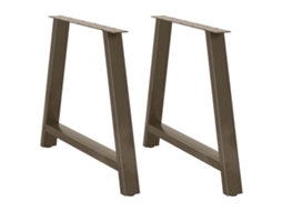 Vidaxl Pés De Mesa De Jantar Em Formato A, 2 Peças, 100x(72-73) Cm, Aço