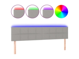 Led Headboard, Led Headboards Vidaxl Cinzeto Tecido (160 X 5 X 78/88 Cm)