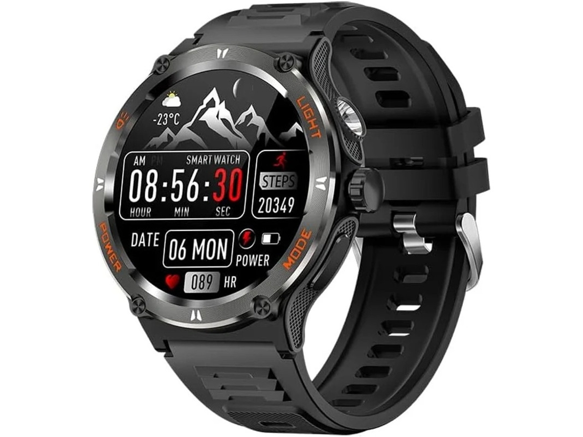 Relógio inteligente masculino fitness rastreador tecido sensível ao toque 1,53 polegadas azul 3atm à prova dágua relógio inteligente bestvite