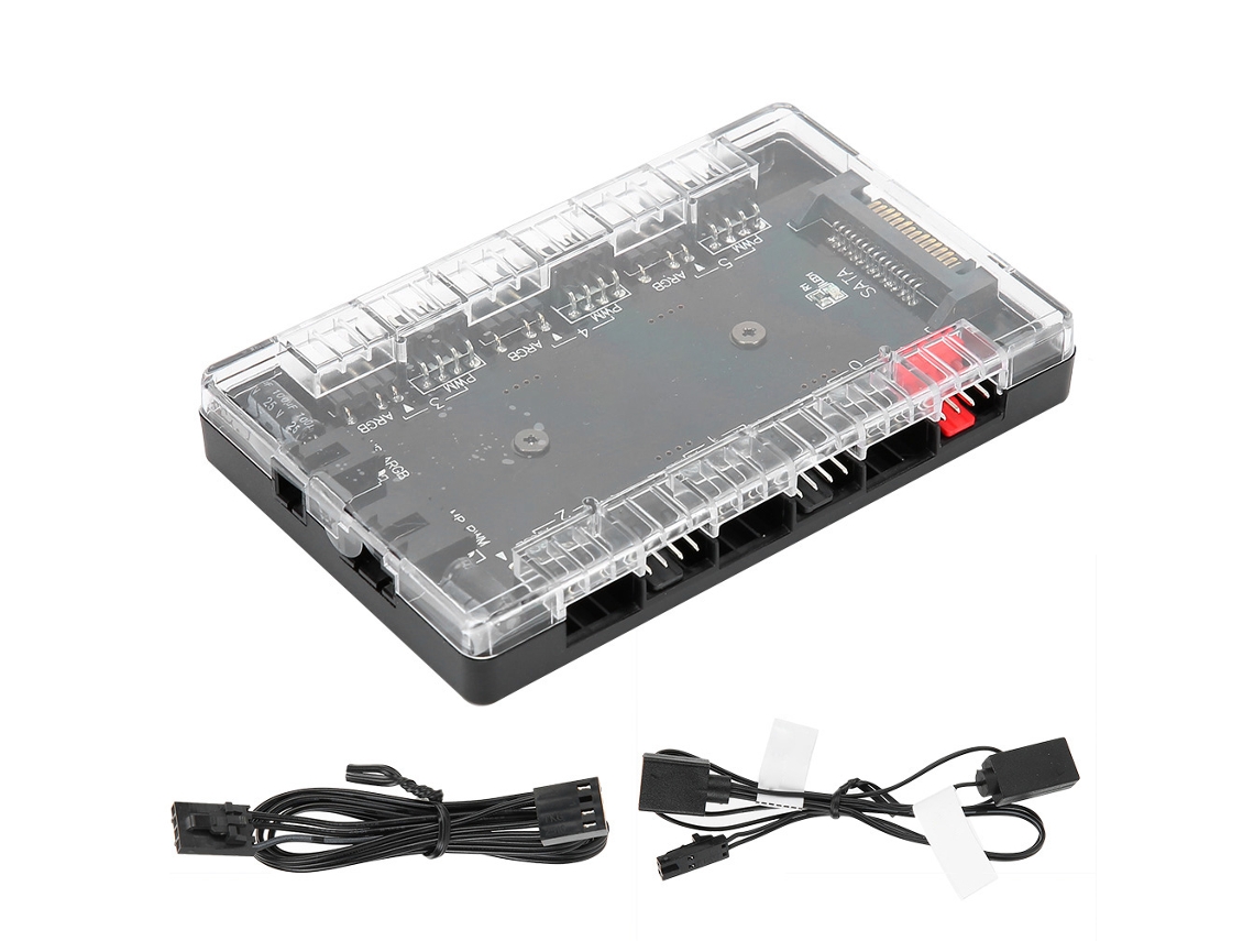 Acessórios Portáteis De Computador Desktop Magnéticos Fan Hub Argb Pwm Com Interface Sata
