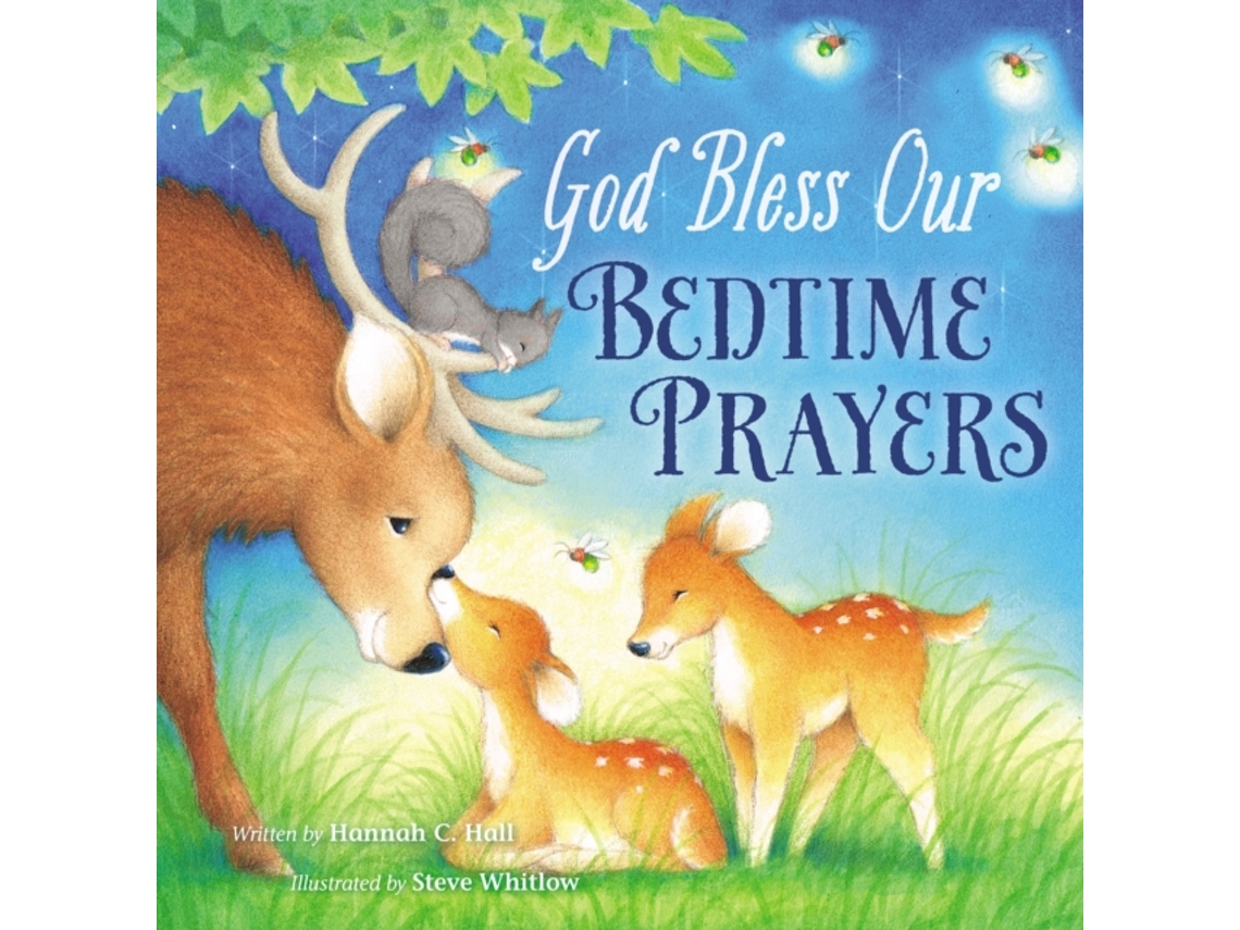 Livro god bless our bedtime prayers de hannah hall (inglês)