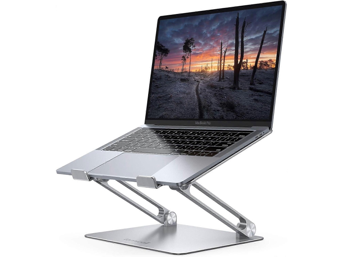 Lurelia Suporte Para Portátil Ajustável, Dobrável, Ergonómico, Em Alumínio, Compatível Com Macbook, Ipad, Em Prateado