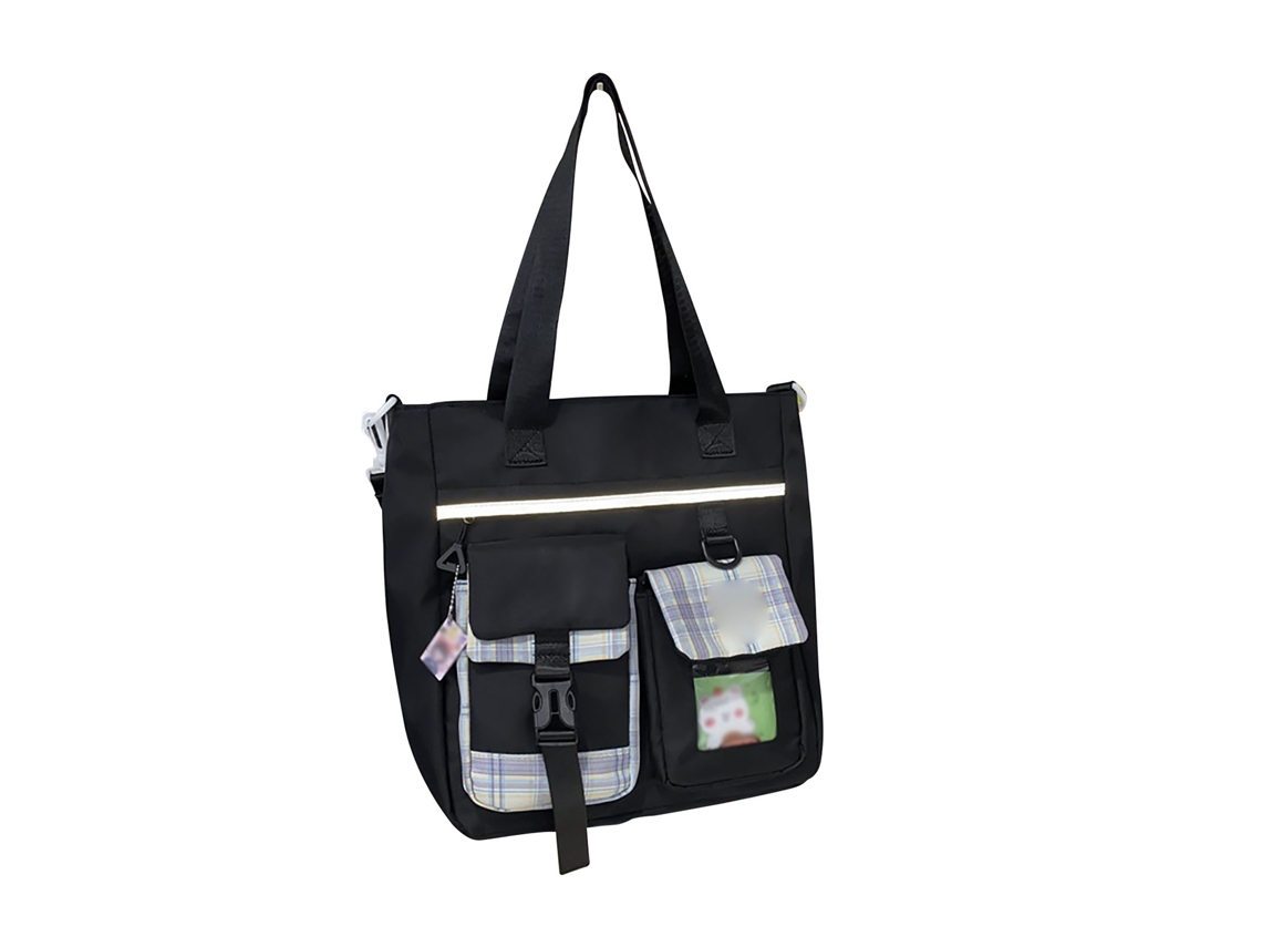 Bolsa de Ombro Bonita Náilon Design Cartoon Grande Capacidade para Mulheres e Garotas