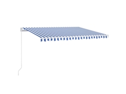 Toldo Retrátil Manual 400x350 Cm Azul e Branco MAISON EXCLUSIVE