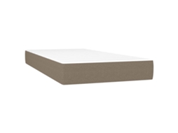 Pocket Spring Bed Mattress, Pocket Spring Bed Mattresses Vidaxl Cinzento-acastanhado Tecido (100 X 200 Cm)
