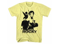 Unisex Adult T-shirt Rockinstone Rocky Movie 3 Stallions Heather Yellow Sizexl