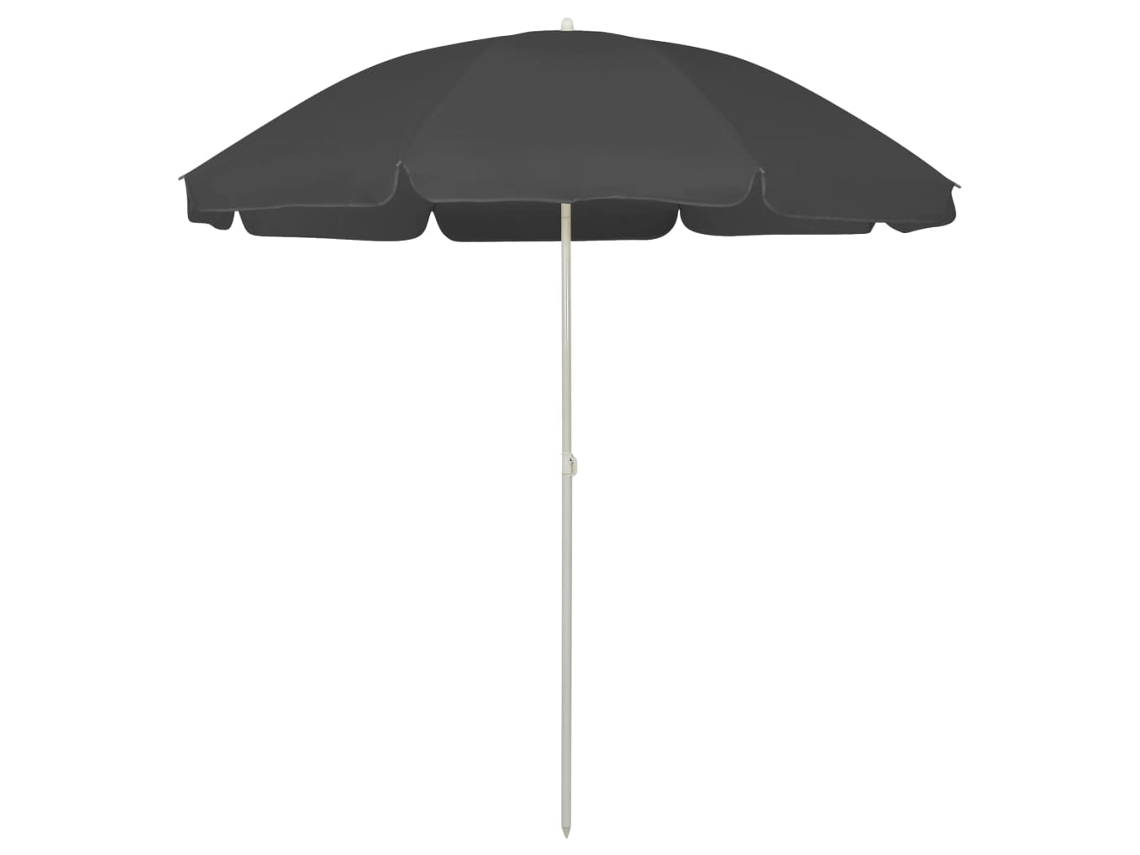 Beach Parasol, Beach Parasols Vidaxl Antracite Poliéster (240 Cm)