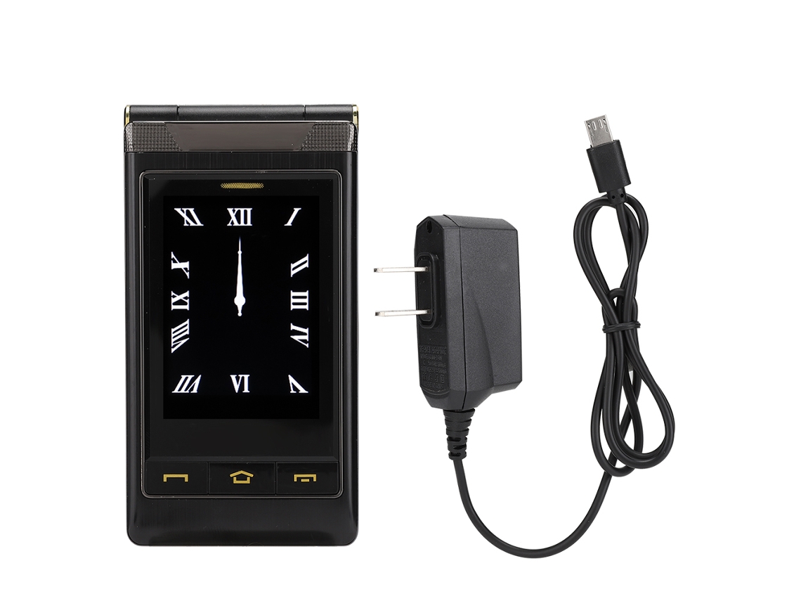 Telefone Móvel Laxiscreed De Duplo Ecrã Clamshell Com Resolução Hd De Fácil Utilização