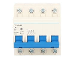 Interruptor de Circuito Mini 4 Polos 63a Protector de Corrente para Residências 400v