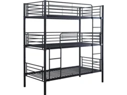Beliche Triplo De Metal Havin 90 X 190 Cm Preto Habitat Et Jardin