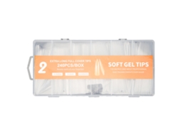 240 Unhas postiças transparentes ultrafinas com cobertura total para Salões E Arte Diy