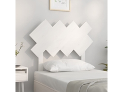 Vidaxl Cabeceira De Cama 92x3x81 Cm Pinho Maciço Branco