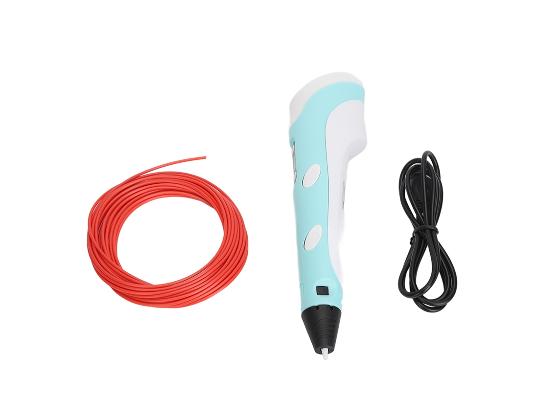 Caneta 3d Sem Odor Leve Simples Lcd Azul Para Crianças Desenho Impressão 3d