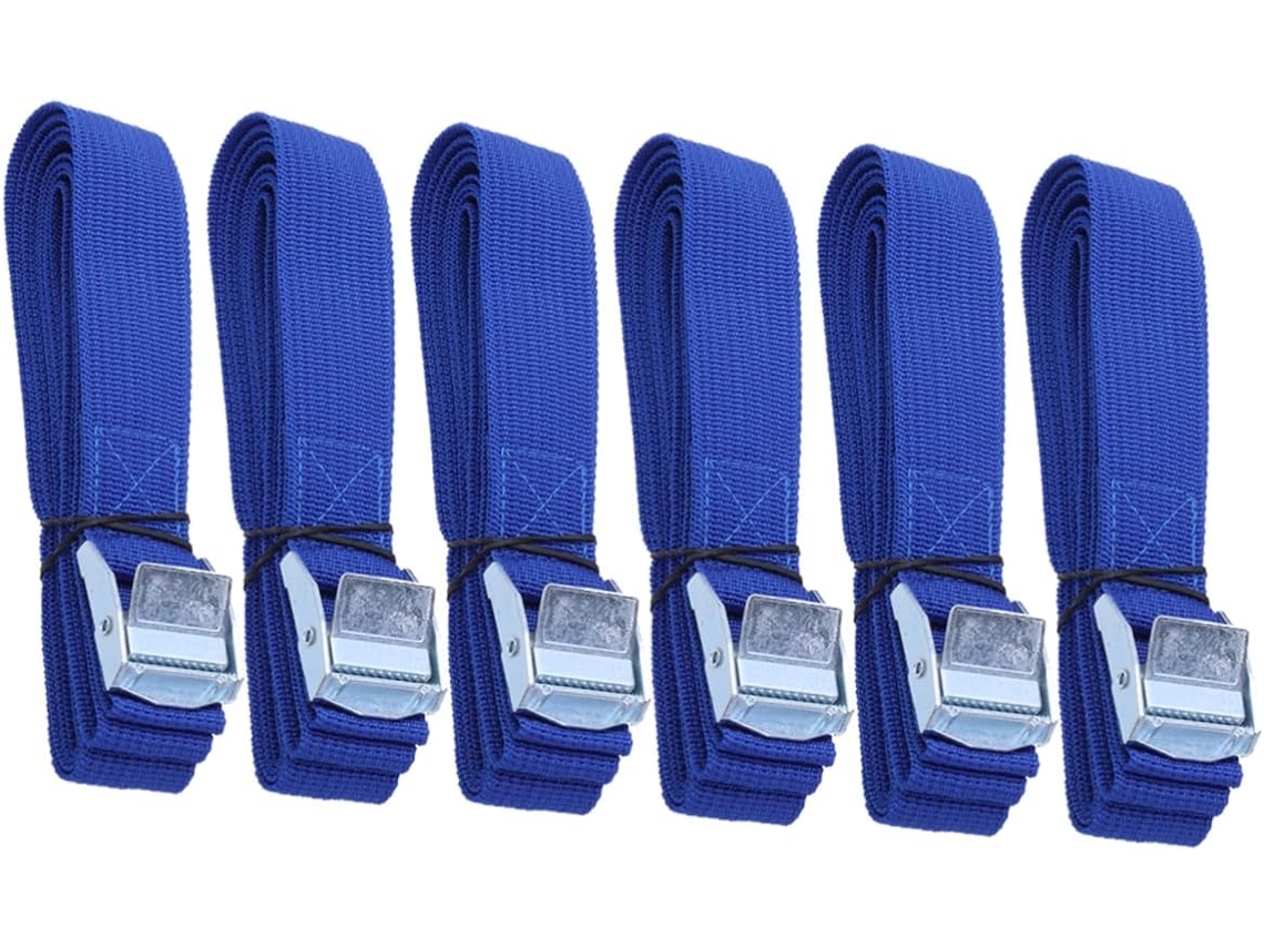 Conjunto De 6 Cintas Amarração Liberação Rápida Ipetboom Com Fivela Metal Fixação Carga, Bagageiros De Carro E