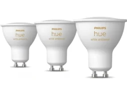Lâmpada Inteligente PHILIPS Hue WA GU10 (4.3 Wolts - 3 Unidades)