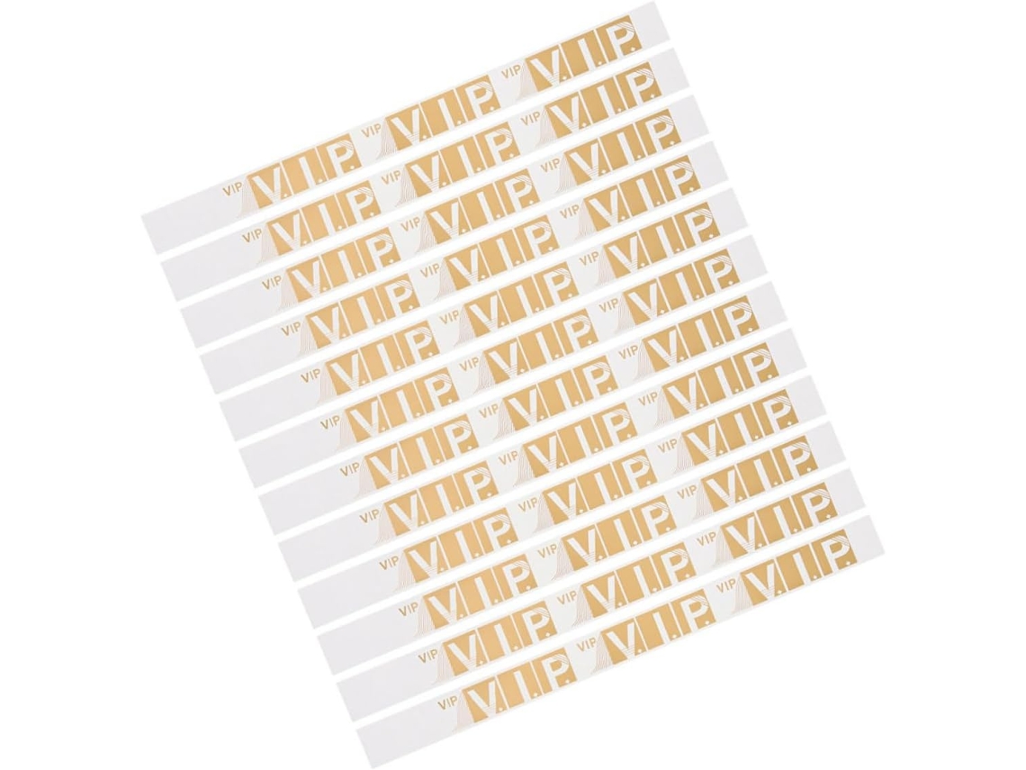Pacote Com 600 Pulseiras De Papel Impermeáveis Para Festas, Festivais De Música, Shows, Baladas, Eventos Sociais E