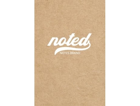 Livro Noted Pocket Notebook 4quotx6quot, Small Journal Blank Memo Book, White Logo Kraft Brown Cover De Noted Notes Brand (inglês)