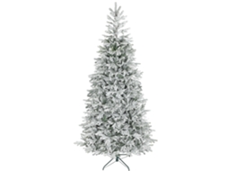 Árvore de Natal Artificial 210 Cm Árvore de Natal Nevada com 1154 Ramos Base Dobrável e Verde