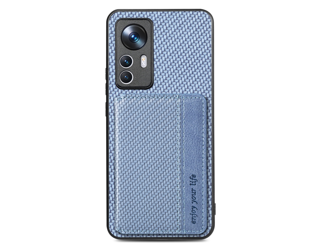 Capa Para Celular Com Suporte Para Cartão E Adesivo Magnético Na Parte Traseira, .azul, Redmi Note 8 Pro