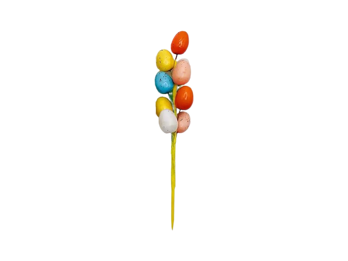 Laxiscreed Ovo De Páscoa Decorativo Com Ramos De Flores De 23cm Em Cores Mistas
