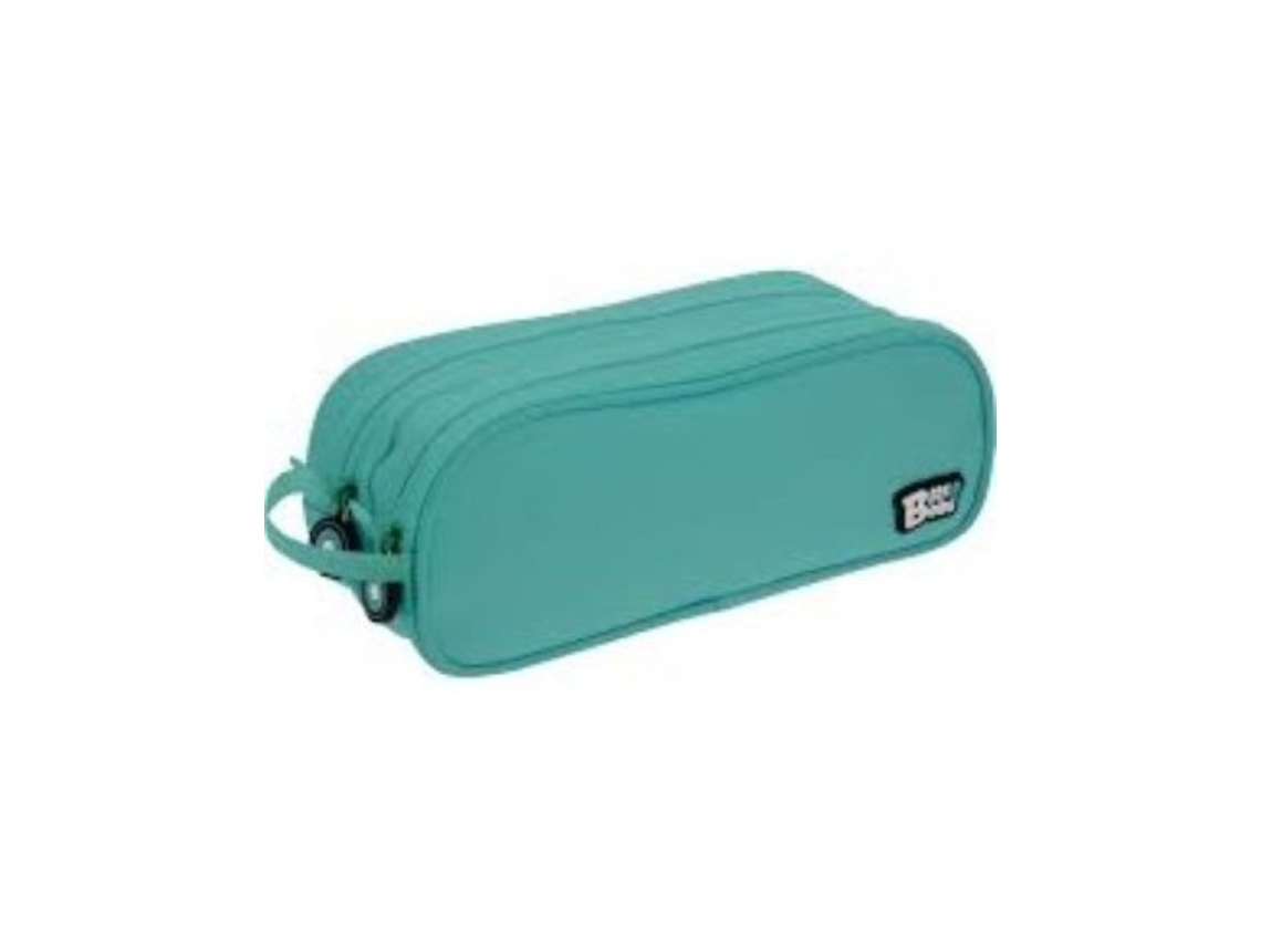 Estojo duplo Bits Amp-Bobs turquesa 24,5x9,5 cm