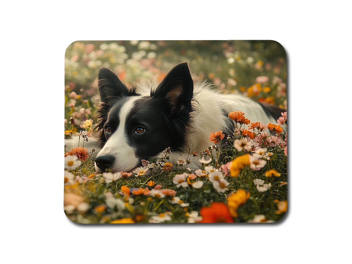 Mouse Pad Com Desenho De Um Border Collie