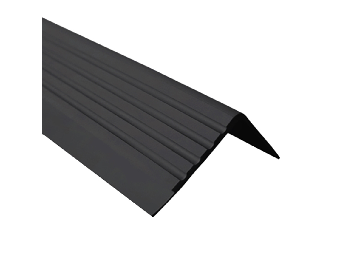 Perfil De Borda De Escada Quest Pvc 40x40 Mm, Preto, 150 Cm