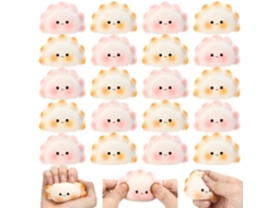 20 Bolas Anti-stress Em Forma De Bolinho – Bola Anti-stress Adultos E Crianças – 755 Cm – Pu – Rosa/bege