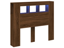 Cabeceira C/ Leds 120x18,5x103,5 Cm Carvalho Castanho MAISON EXCLUSIVE