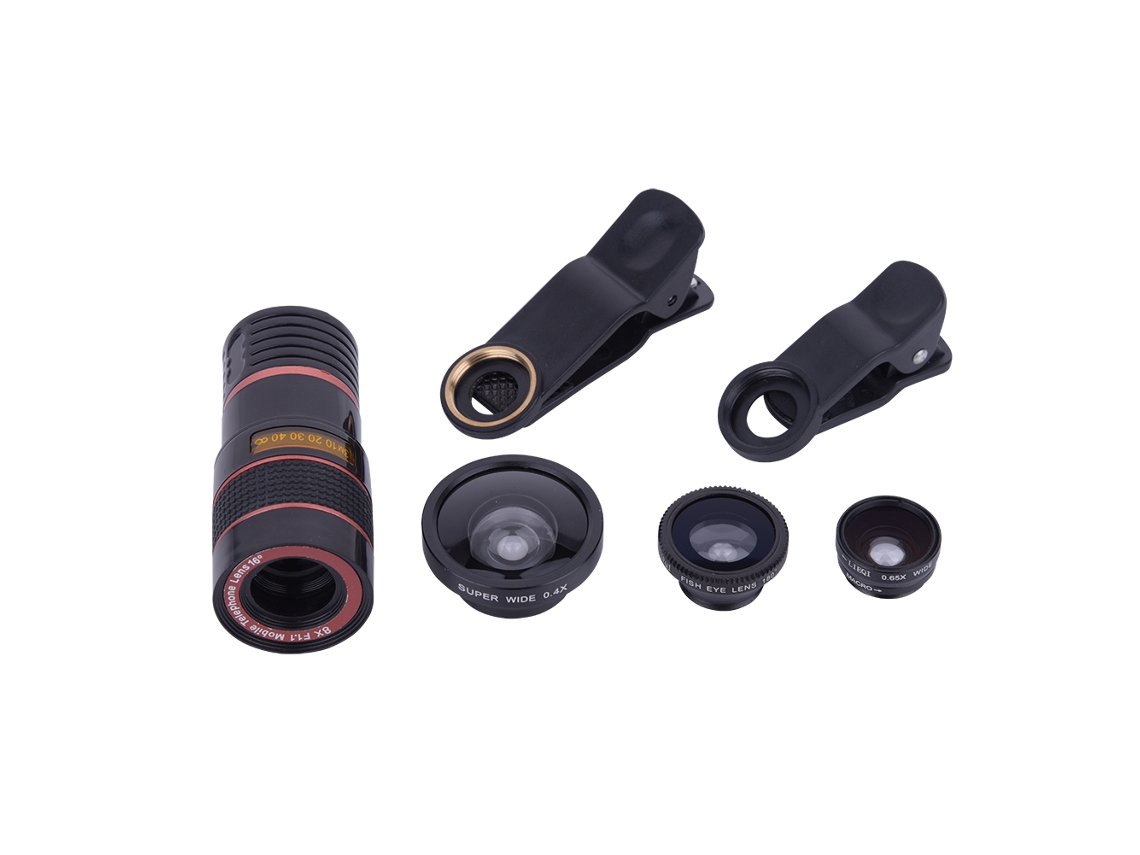 Kit de Lentes para Telefone EOOCOO (telefoto 8x Olho de Peixe 180°)