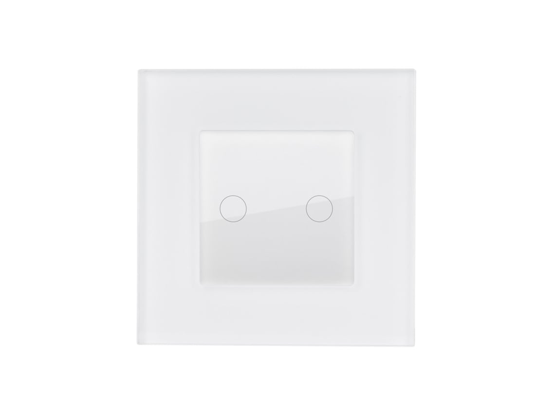 Interruptor Táctil Doble Comutado com Moldura de Vidro Modern
